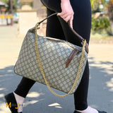 Gucci GG Supreme Monogram Coated Canvas Linea A Hobo Large Canvas Shoulder Bag
