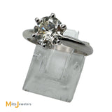 14K White Gold GIA 1.41ct VS2/L Solitaire Diamond Ring Size 7