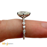 GIA Certified 14K White Gold 1.19ct Pear Brilliant Diamond 1.49ctw Ring Size 4