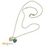 Tiffany & Co. 18K Yellow Gold Mini Double Heart Tag Necklace