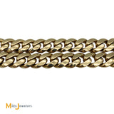 10K Yellow Gold 21.84ctw Diamond 11mm Cuban Link Chain Necklace 24 Inch