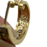 14K Two-Tone Yellow White Gold 1.76ctw Diamond Channel Set Hoop Earrings