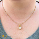 14K Yellow Gold 0.91ct Bezel-Set Diamond Hinged Pendant