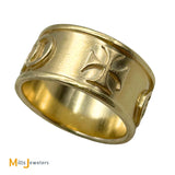 Retired James Avery 14K Yellow Gold Trinity Cross Band Ring Size 9.5