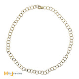 14K Yellow Gold Round Link Chain 17"