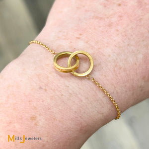 Tiffany & Co. 18K Yellow Gold 1837 Interlocking Circles Chain Bracelet