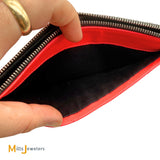 Yves Saint Laurent Monogram Small Zip-Top Quilted Leather Bill Pouch in Neon Pink