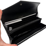 Yves Saint Laurent Cassandre Matelasse Large Flap Wallet in Grain De Poudre Leather