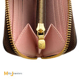 Louis Vuitton Zippy Monogram Canvas Rose Ballerine Wallet M41894