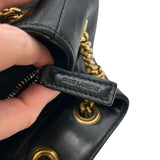 Yves Saint Laurent Black Lambskin Matelasse Monogram Joe Drawstring Backpack