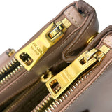 PRADA Saffiano Leather Galleria Lux Double Zip Crossbody Bag in Cammeo Pink