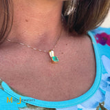 Estate 18K Yellow Gold 1.75ct Fine Emerald Pendant Necklace