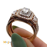 14k rose gold diamond engagement ring size 5.75