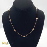 14K Rose Gold 0.78ctw Diamond Necklace with 6.5” Bracelet Extender