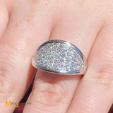 14k white gold diamond ring size 8.25