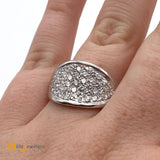 14K White Gold 1.35ctw Natural Diamond Ring Size 8.25