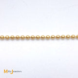 14K Yellow Gold 20 Inch Bead Link Chain Necklace