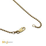 14K Yellow Gold 20 Inch Bead Link Chain Necklace