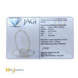14K White Gold 6.30ctw Lab-Created Diamond Inside Out Hoop Earrings