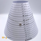 18K White Gold 0.35ctw Diamond Flower Pendant Chain Necklace