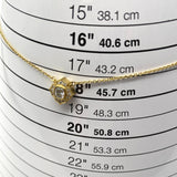 18K Yellow Gold 0.33ct Cushion Diamond Pendant Necklace