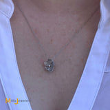 flower diamond pendant necklace