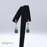 emerald and diamond earrings