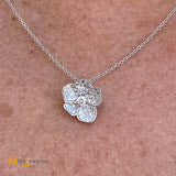 flower pendant diamond necklace