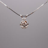 Estate .33cts Diamond 14K White Gold Solitaire Pendant