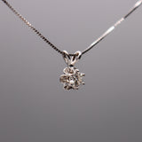 Estate .33cts Diamond 14K White Gold Solitaire Pendant