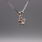 Estate .33cts Diamond 14K White Gold Solitaire Pendant