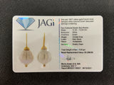 Estate South Sea Pearls 14K Yellow Gold Drop Earrings