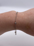 Blue Nile 18K White Gold 1.02ctw Asscher-Cut Diamond Bracelet