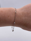 Blue Nile 18K White Gold 1.02ctw Asscher-Cut Diamond Bracelet