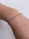 Blue Nile 18K White Gold 1.02ctw Asscher-Cut Diamond Bracelet
