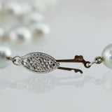 Round Akoya 14K White Gold Pearl Strand 18”