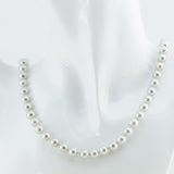 Round Akoya 14K White Gold Pearl Strand 18”