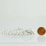 Round Akoya 14K White Gold Pearl Strand 18”