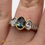 Alexandrite diamond ring size 7.75