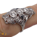 vintage old european cut diamond ring size 6.25