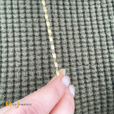 18K Yellow Gold 10.5ctw Bezel-Set Baguette Diamond Chain Link Necklace