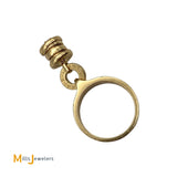 Bvlgari B.zero1 18K Yellow Gold Diamond Dangle Charm Ring Size 5.5