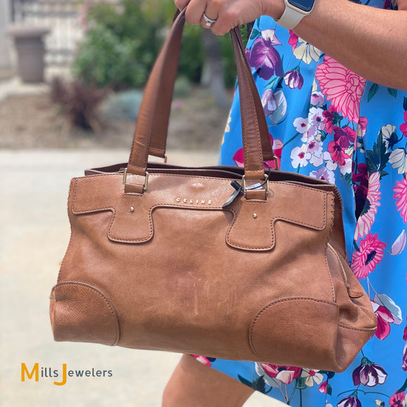Celine Orlov Brown Large Tote Bag