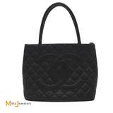 chanel tote bag reprint black