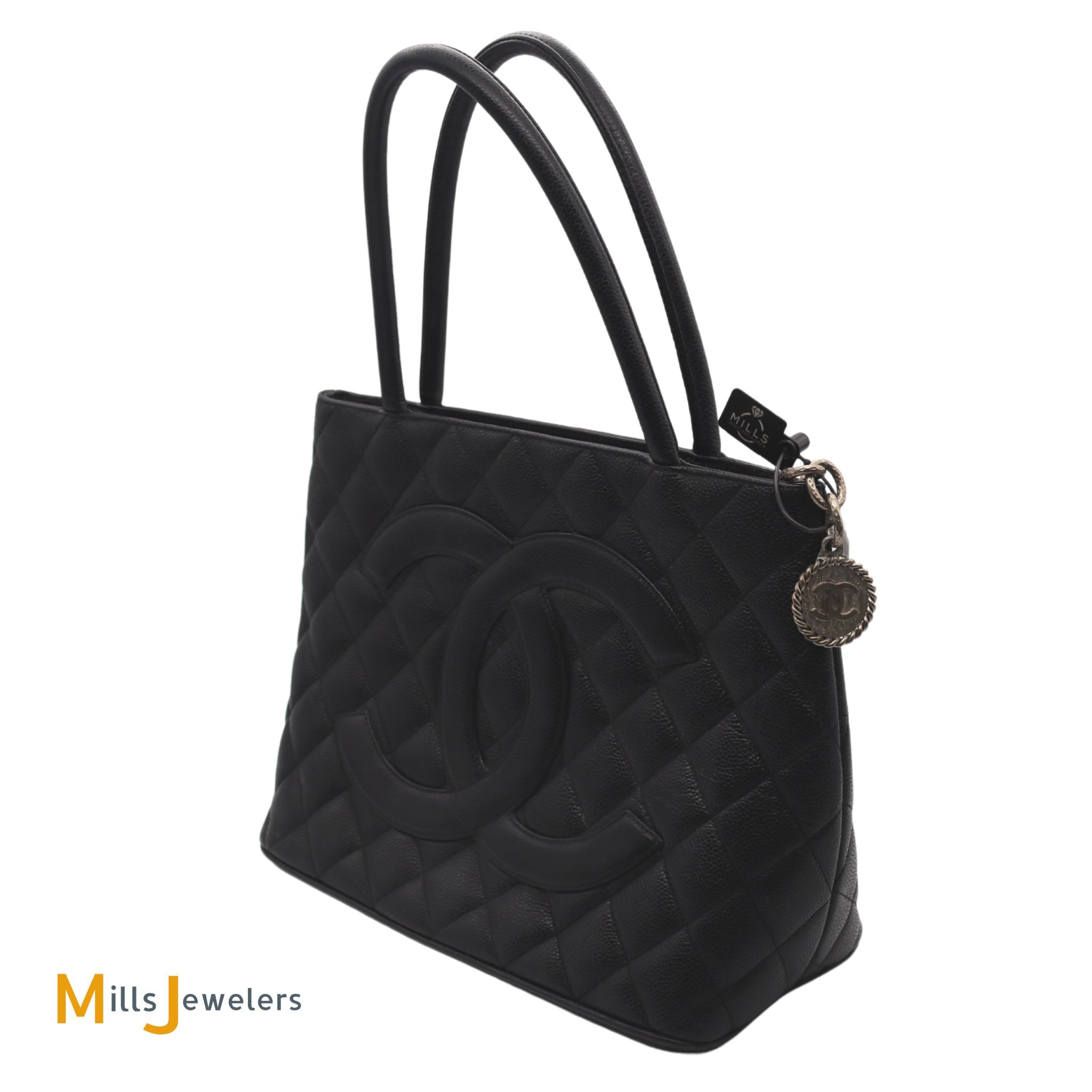 Chanel Reprint Caviar Quilted Medallion Black Tote Bag – Mills Jewelers &  Loan