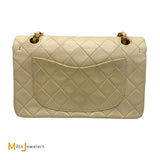 Chanel Vintage Classic Double Flap Handbag Beige