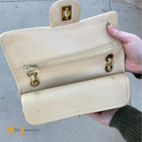 Chanel Vintage Classic Double Flap Handbag Beige