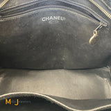 chanel caviar black tote bag interior 