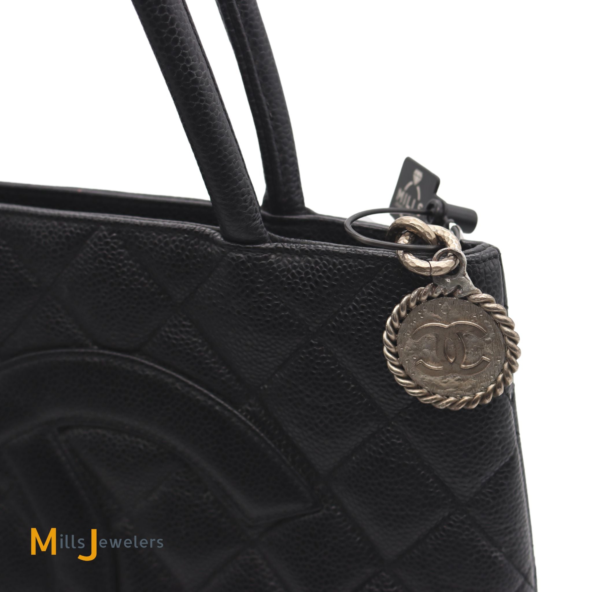 Chanel Reprint Caviar Quilted Medallion Black Tote Bag