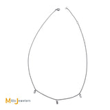 14K White Gold 0.77ctw Baguette Diamond Necklace